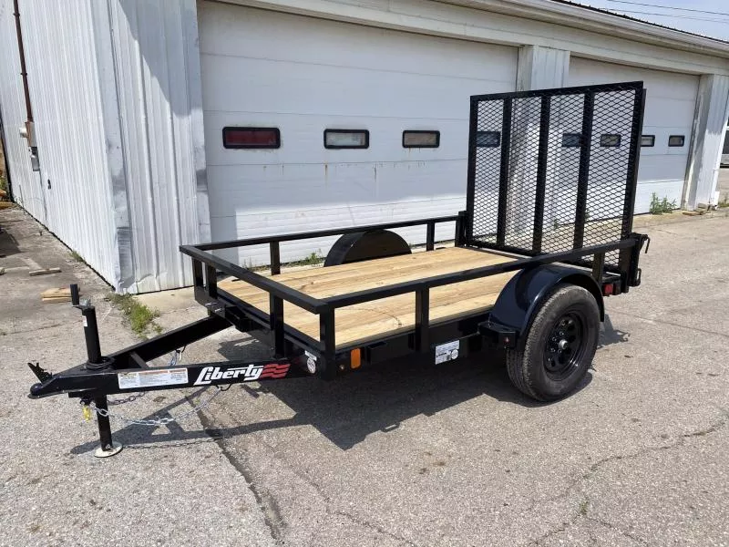 2025 Liberty 5 X 8 FT UTILITY TRAILER TUBE TOP RAIL SPRING ASSIST GATE 2990 GVWR 9xfJh2l48ubm