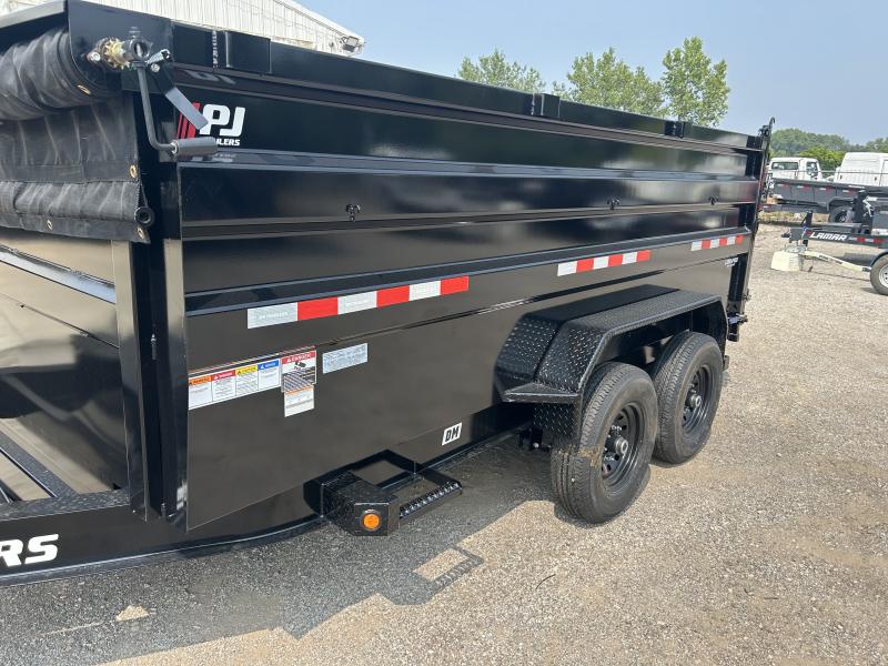 2024 PJ Trailers 7 X 14 FT DUMP TRAILER TARP KIT AND PULL OUT RAMPS 14K