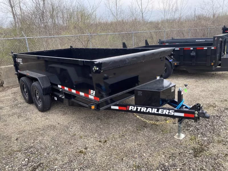2026 PJ Trailers 7 X 14 FT DUMP TRAILER 14K GVWR SPREAD GATE TARP KIT
