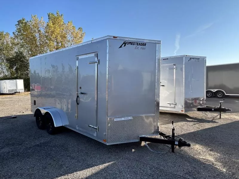 2026 Homesteader Trailers INTREPID 7 X 16 FT CARGO TRAILER RAMP DOOR 7 FT INTERIOR ADJUSTABLE COUPLER