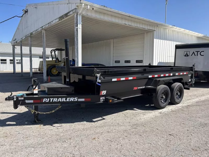 2026 PJ Trailers 7 X 16 FT LOW PRO TELESCOPIC DUMP TRAILER 14K GVWR