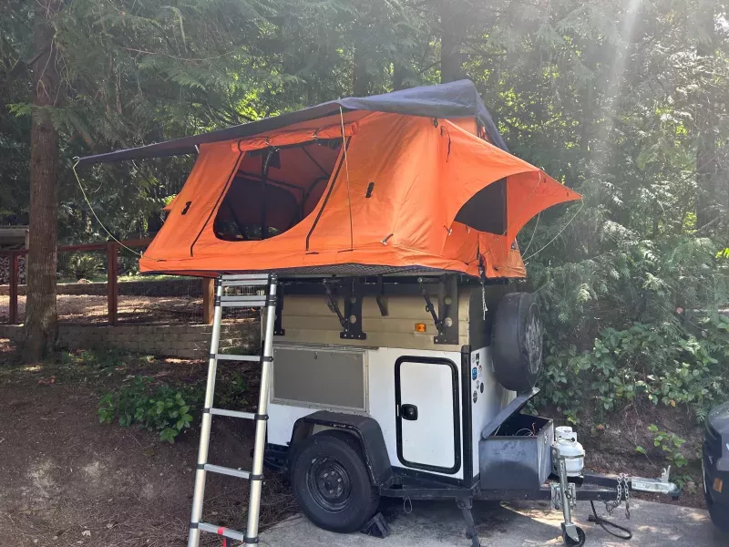 Custom Camping Trailer with Rooftop Tent and More