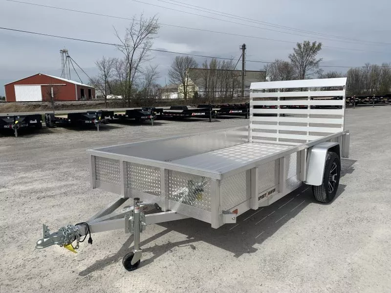 2026 Sport Haven AUT612D (6' X 12') 2.9K Aluminum Utility Trailer w/ 12" ATP Sides