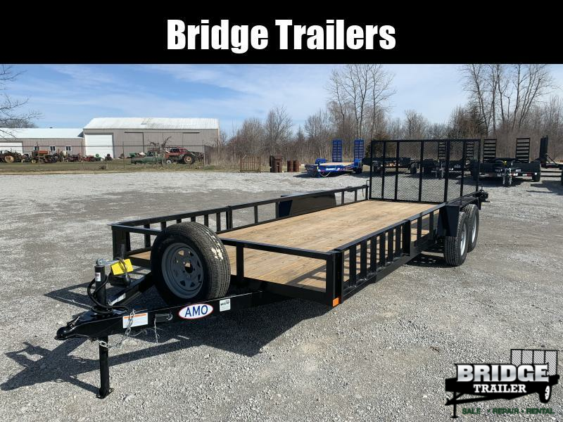 2022 USED AMO AL20TTBXSWN (82" x 20') 7K Utility Trailer w/ Side Ramps 2022 USED AMO AL20TTBXSWN (82" x 20') 7K Utility Trailer w/ Side Ramps