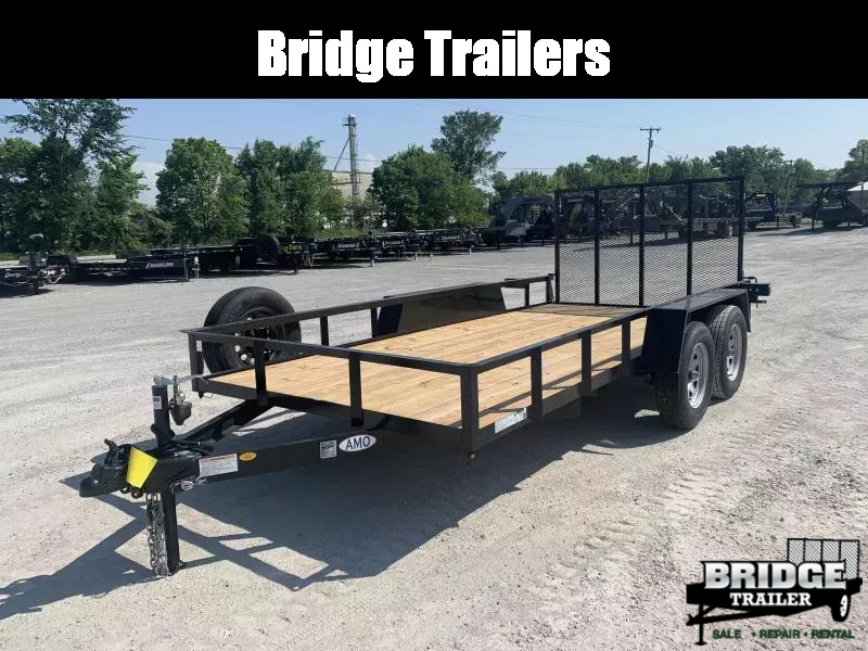 2025 AMO AL14TB (76" X 14') 7K Landscape Utility Trailer