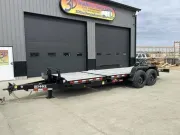 2026 Behnke Enterprises 22' 20K SPLIT TILT Equipment Trailer 6' STATIONARY 16' TILT