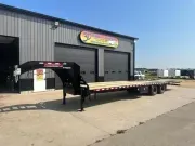 2025 Midsota FB 102" x 36' 25990LB GVWR Gooseneck Deckover Trailer w/ Hydraulic Beavertail and jacks