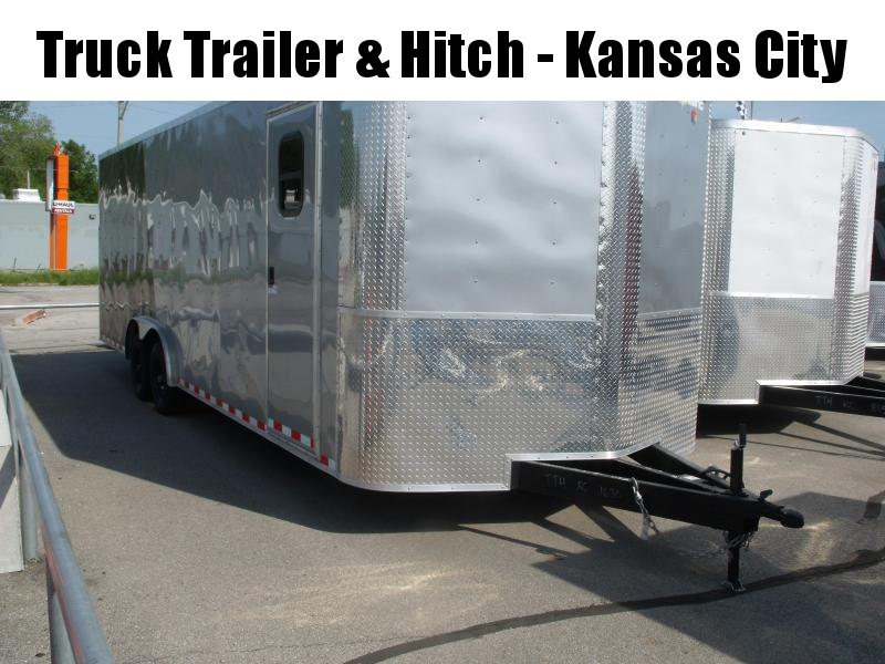 Enclosed Trailer Razor Trailer 8.5 X 24 V Nose 7' Tall Dove Tail Color Frt Silver Mist/ Charcoal Rear Insulated Trailer 9990 GVW Dove Tail Enclosed Trailer Razor Trailer 8.5 X 24 V Nose 7' Tall Dove Tail Color Frt Silver Mist/ Charcoal Rear Insulated Trailer 9990 GVW Dove Tail