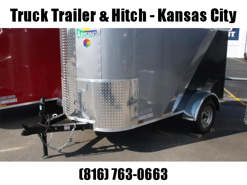 Enclosed Trailer For The Smaller Vehicles 4 X 8 Barn Door Two Tone Silver/Charcoal Enclosed Trailer For The Smaller Vehicles 4 X 8 Barn Door Two Tone Silver/Charcoal