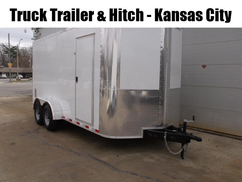 Enclosed Trailer 7 X 16 BARN DOOR  7' Interior Height  White In  Color ALL Tube Construction 9990 GVWR White In Color