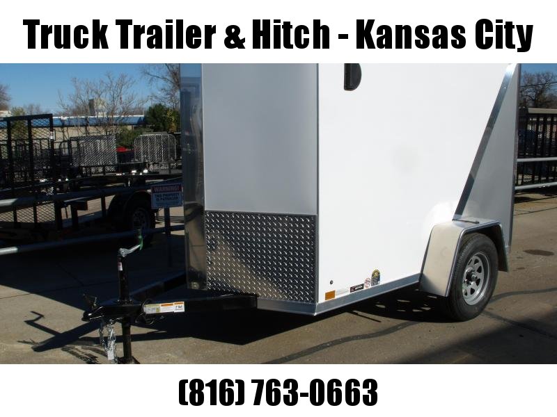 Enclosed Trailer 5 x 8 Ramp 5' 6" Interior Two Tone In Color White Front/ Silver Mist Rear Enclosed Trailer 5 x 8 Ramp 5' 6" Interior Two Tone In Color White Front/ Silver Mist Rear