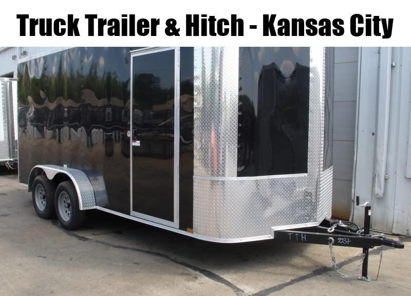 Enclosed Trailer 7 X 16 RAMP DOOR 7' Interior Height BLACK In Color ALL Tube Construction 7000