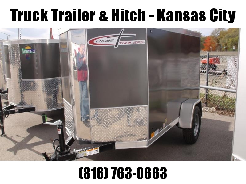 Enclosed Trailer 4 X 8 V-Nose Barn Door Charcoal In Color 2000 LB Axle Enclosed Trailer 4 X 8 V-Nose Barn Door Charcoal In Color 2000 LB Axle