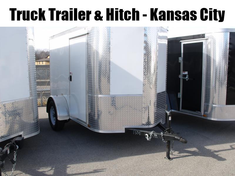 Enclosed Trailer 5 X 8 Ramp White  In Color 5' 6" Interior All Tube Construction