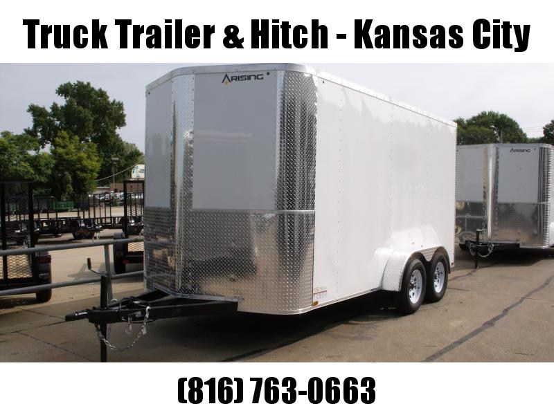 Enclosed Trailer 7 X 14 Ramp White In Color 7000 GVW 7' Interior Height Enclosed Trailer 7 X 14 Ramp White In Color 7000 GVW 7' Interior Height
