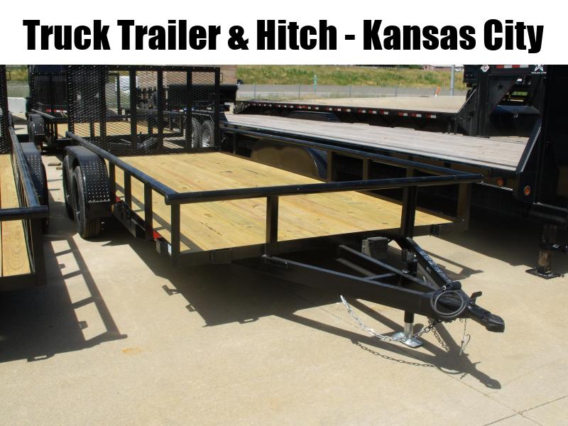 Utility Trailer 83" X 16 Pipe Rail Top 7000 GVWR   Brakes Wood Deck