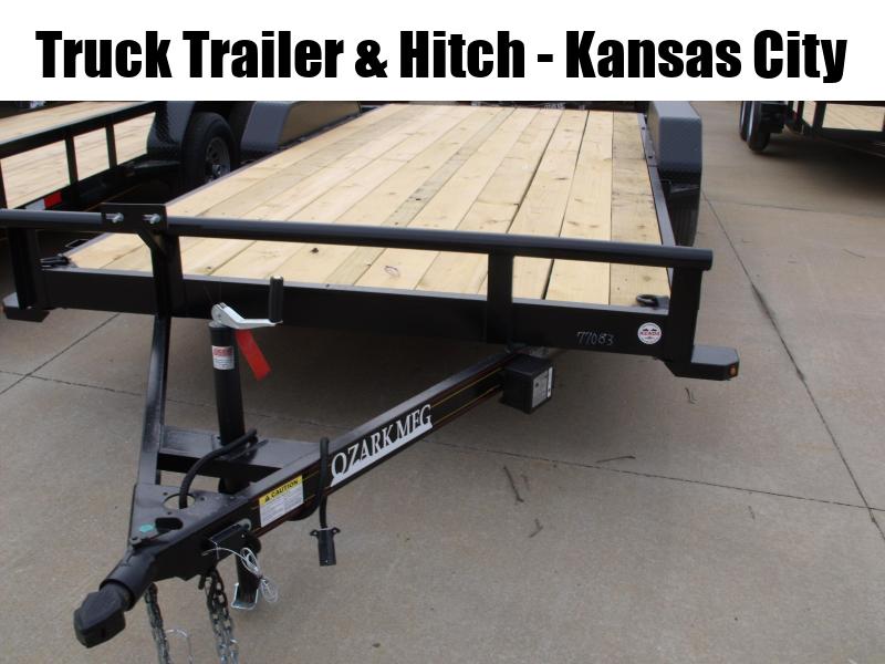 82 X 18 Car Hauler Dove Tail 7000 GVWR Ramps Truck Trailer and Hitch