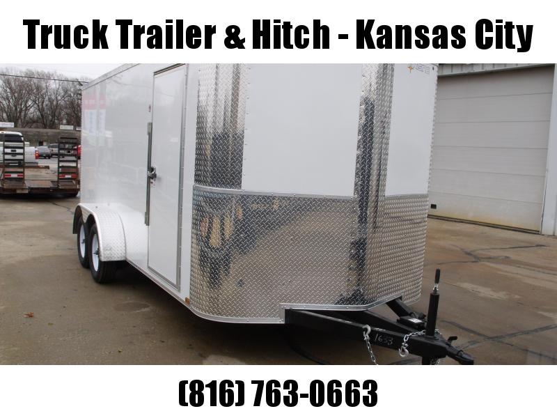 Enclosed Trailer 7 X 16 Ramp 6' 3" Height White In Color 7000 GVW ALL Tube Construction 4 WL Brakes Enclosed Trailer 7 X 16 Ramp 6' 3" Height White In Color 7000 GVW ALL Tube Construction 4 WL Brakes