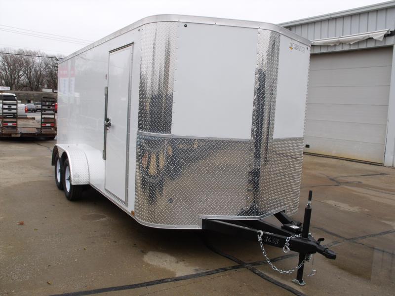 Enclosed Trailer 7 X 16 Ramp 6' 3" Height White In Color 7000 GVW ALL Tube Construction 4 WL Brakes Enclosed Trailer 7 X 16 Ramp 6' 3" Height White In Color 7000 GVW ALL Tube Construction 4 WL Brakes