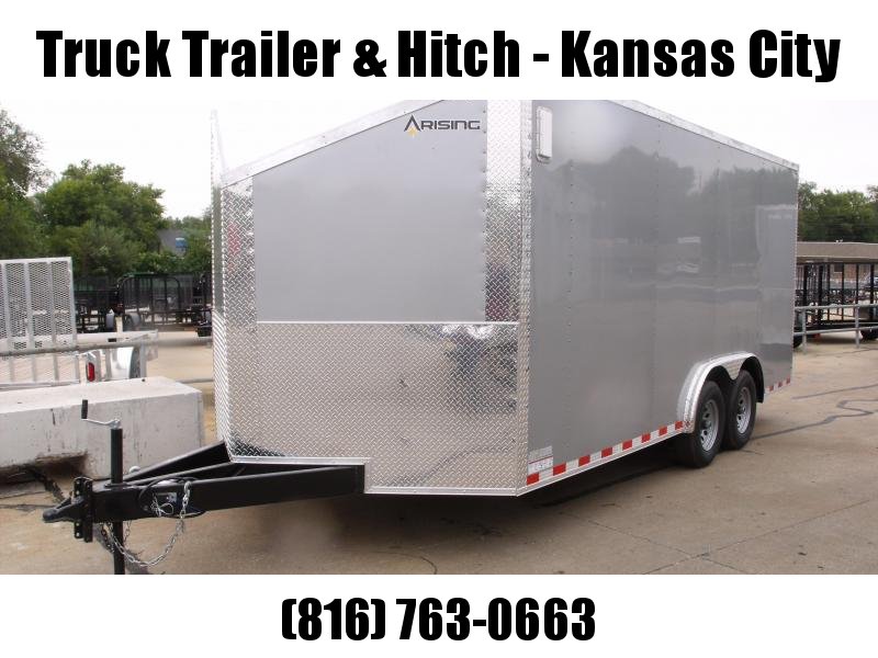 Enclosed Trailer Wedge Nose 8.5 X 18 Dove Tail Ramp 7' Interior Height Silver Mist In Color ALL Tube Construction Enclosed Trailer Wedge Nose 8.5 X 18 Dove Tail Ramp 7' Interior Height Silver Mist In Color ALL Tube Construction