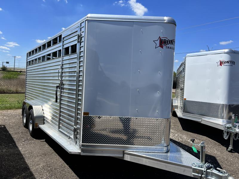 2023 Frontier Trailers Aluminum 16ft Livestock Trailer Brush Country Trailers Shop Equipment