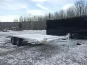 2026 Mission 101x18 Aluminum Deckover Equipment Trailer w/Stowable Ramps, D-Rings, Aluminum Wheels