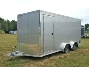 2026 E-Z Hauler 7.5x16 7K Aluminum Enclosed UTV/Cargo Trailer w/Rear Door Canopy, Slide Tracks, Spre