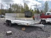 2025 Bear Track 7x16 7K Aluminum Utility Trailer w/Bi-Fold Ramp Gate, Aluminum Wheels, HD D-Rings