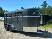 2026 CornPro 7x16 7K Livestock Trailer w/Center Swing Gate, Rear Swing Gate w/Sliding Calf Door