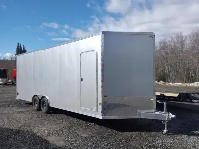 2026 E-Z Hauler 8.5x24 10K Aluminum Enclosed Car Hauler w/Extra Height, V-Nose, D-Rings