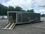 2024 Stealth 7.5x22 Aluminum 4-Place Drive In/Out Snowmobile Trailer w/Extra Height, Mats & Guide