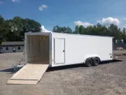 2027 E-Z Hauler 7.5x22 Aluminum 4-Place Drive In/Out Snowmobile Trailer w/Extra Height, Spring Assis