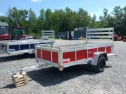 2027 Mission 5x10 Aluminum Open Utility Trailer w/Solid Sides, Integrated Rear Ramp Gate