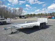 2026 Bear Track 7x16 7K Aluminum Utility Trailer w/Bi-Fold Ramp Gate, HD D-Rings, Spare Tire & Mount