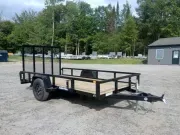 2027 Sure-Trac 6x12 Powder Coated Utility Trailer w/Integrated Rear Ramp, Spare Tire Mount