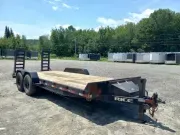 2020 Rice 7x20 14K Powder Coated Equipment Trailer w/Stand-Up Ramps, Toolbox