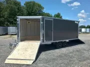 2027 Mission 101x16 Aluminum 3-Place Drive In/Out Deckover Snowmobile Trailer w/Galvanized Axles,