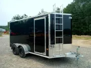 2027 E-Z Hauler 7x14 7K Aluminum Enclosed Cargo w/Barn Doors, Ladder Racks, Ladder to Roof