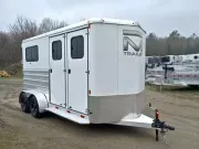 2025 Bar-M Aluminum 2-Horse Straight Load w/Front Tack, Escape Doors, Rear Ramp