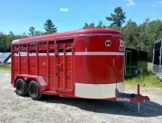 2026 CornPro 7x16 7K Livestock Trailer w/Center Swing Gate, Rear Swing Gate w/Sliding Calf Door
