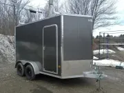 2026 E-Z Hauler 7x12 7K Aluminum Enclosed Cargo w/Extra Height, Barn Doors, Ladder Racks, D-Rings