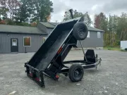 2023 Diamond C 5x8 Telescopic Dump Trailer w/Tar Kit, Ramps, Spreader Gate, Spare Tire