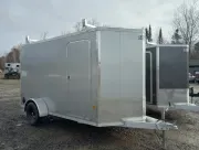 2026 E-Z Hauler 6x12 Aluminum Enclosed Cargo w/Extra Height, Ladder Racks, Barn Doors, D-Rings