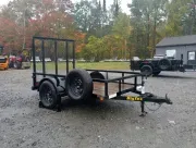 2023 Big Tex 5x8 Powder Coated Utility Trailer w/Spring Assist Rear Ramp, Spare Tire & Mount