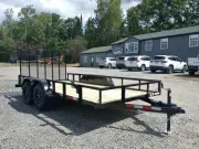 2026 Triple Crown 6x14 Powder Coated Utility Trailer w/Spare Tire Mount, Rear Ramp Gate