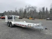 2026 Mission 6.5x22 14K Aluminum Open Equipment Trailer w/Flip-Up Ramps, Aluminum Decking, Aluminum 