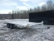 2026 Mission 101x18 Aluminum Deckover Equipment Trailer w/Stowable Ramps, D-Rings, Aluminum Wheels
