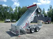 2027 N&N 6x12 10K Galvanized Telescopic Dump w/Ramps, 2-Way Spreader Gate, Tarp Kit, Spare Tire & Mo