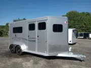 2026 Frontier Ambassador 67" Tack Aluminum 2-Horse Straight Load w/Rear Ramp, Front Tack, Rumber Flo