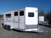 2026 Frontier Ambassador 67" Tack Lite Aluminum 2-Horse Straight Load w/Rear Ramp, Front Tack, 8K Pe